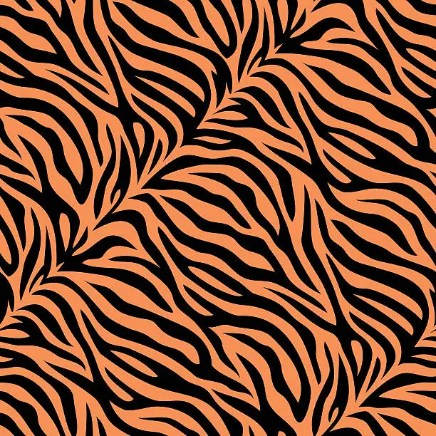 Vector illustration of Seamless tiger skin pattern