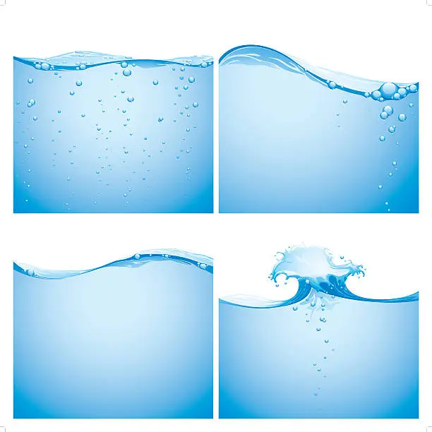 Vector illustration of aqua splashing background