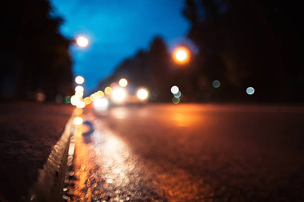 istock City road motion blur. Night background 584847624