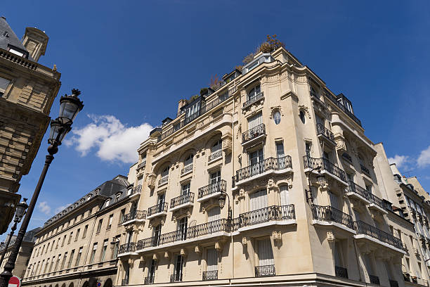 istock ancient stone building in Paris, France 584852276