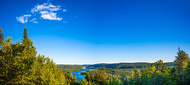 A glimpse at a panorama of La Mauricie National Park. Wapizagonke lake is visible in the background.