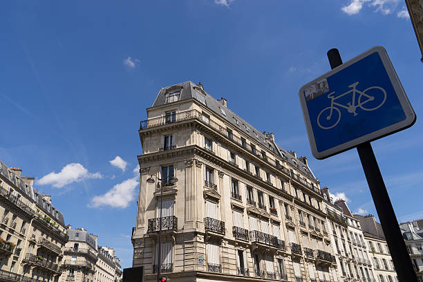 istock ancient stone building in Paris, France 584852754