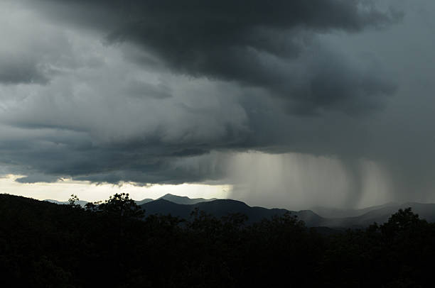 Thunderstorm In The Mountains stock photo