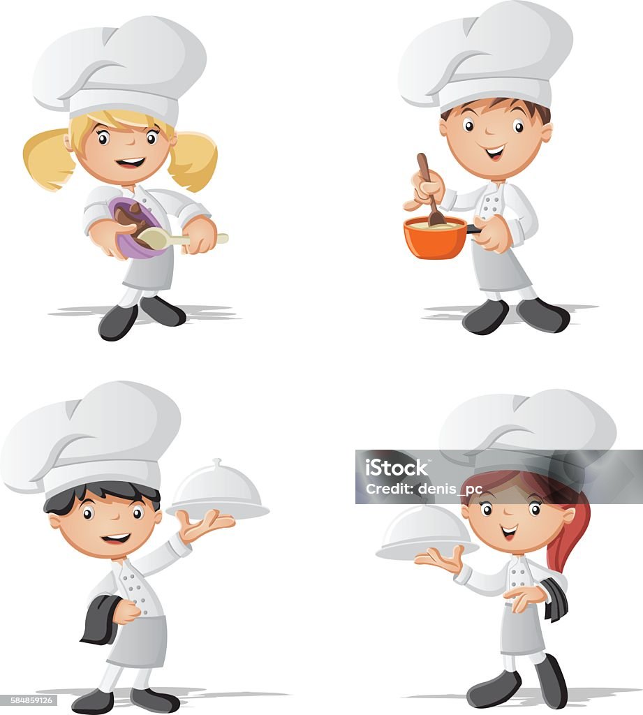 Kochen Comic Comic Köche Kochen Stock Vektor Art und mehr Bilder von Kind - Kind ...