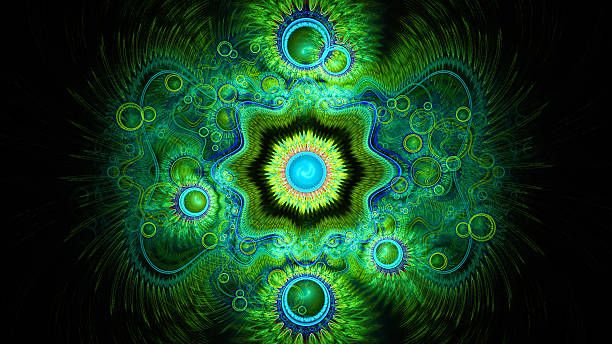 кабалистические невероятные проекты. - kaleidoscope fractal psychedelic abstract стоковые фото и изображения