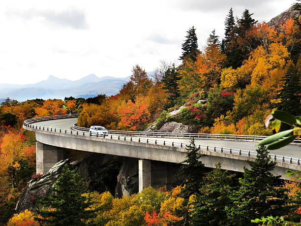 istock Grandfather Mountain Linn Cove Viaduct In Fall 584861082