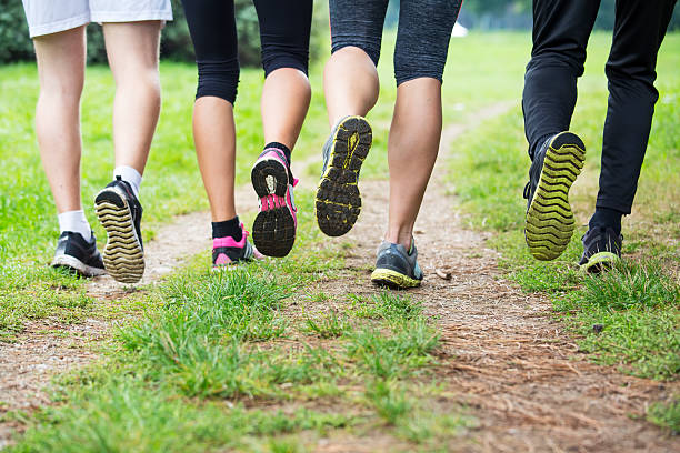 istock Young people training in the park 584861560