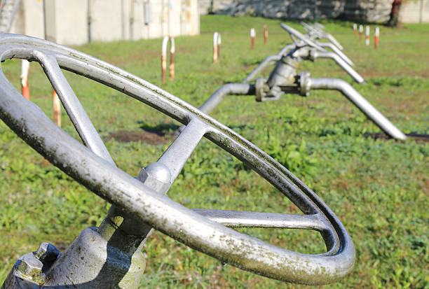 istock big gate valves for the closing of the pipe 584863502