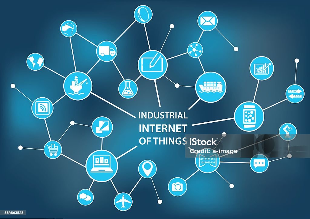 Industrial internet of things / industry 4.0 concept Industrial internet of things / industry 4.0 concept as vector illustration Internet of Things stock vector