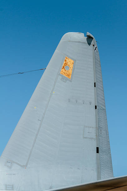 istock Rudder of a military plane 584867800