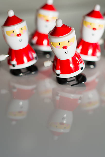 Santas On Ice - fotografia de stock