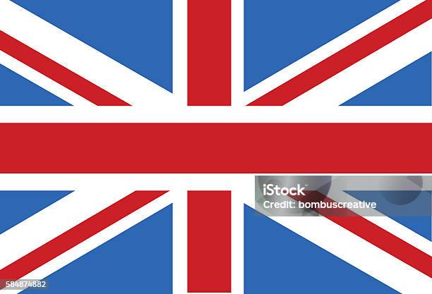 United Kingdom Flag Icon Flat Graphic Design Stock Illustration - Download Image Now - Authority, Blue, British Flag