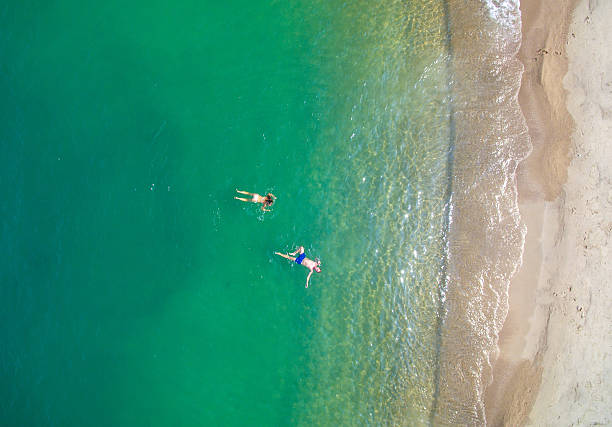 istock People on the beach by aerial view 584875514