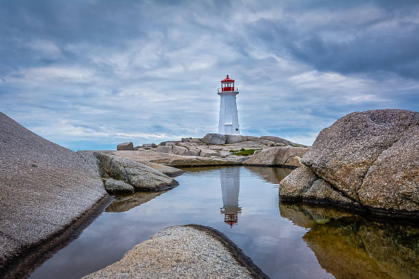 istock Reflection of Peggy's Cove Lighthouse. 584876372