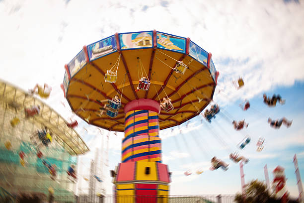 istock long exposure of a carnival ride 584880028