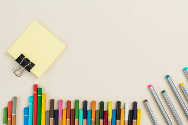 istock School Supplies on Desk 584880822