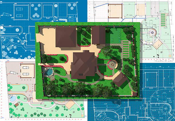 istock Plan of garden land 584885624