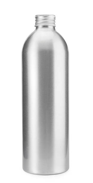 istock Bottle aluminum on white background 584886380