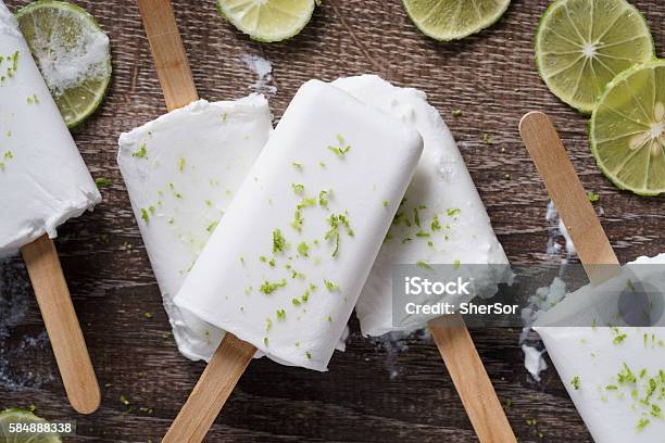 Coconut Ice Pops Stock Photo - Download Image Now - Flavored Ice, Coconut, Directly Above