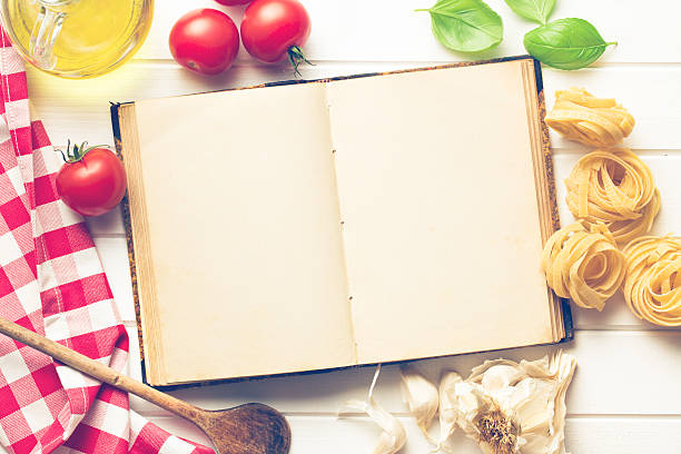istock blank recipe book and fresh ingredients 584892494