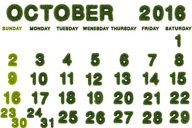 istock Calendar for Octorber 2016 on white background, 585046148