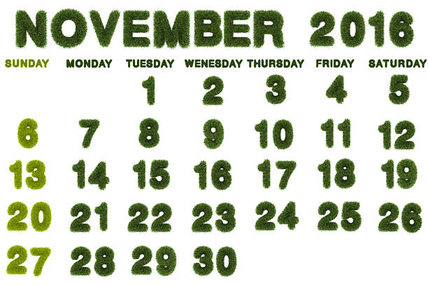 istock Calendar for November 2016 on white background, 585046270