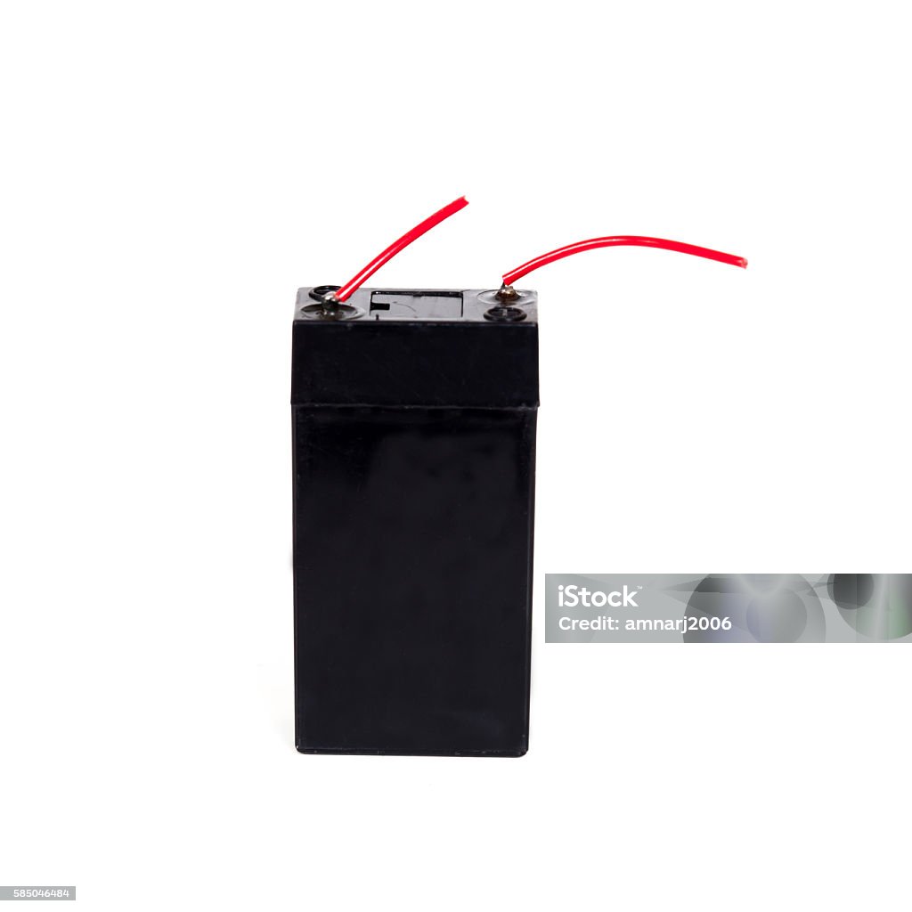 Sealed  battery isolated on white background Accidents and Disasters Stock Photo