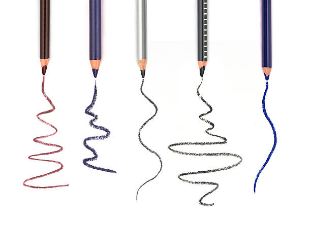 istock set of Cosmetic pencils and strokes 585047880