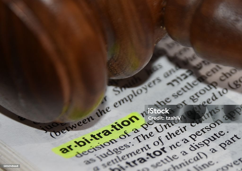 Arbitration - dictionary definition Mediation Stock Photo