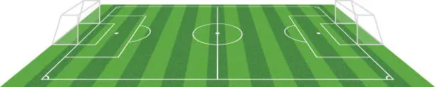 Vector illustration of grass football soccer field, vector illustration