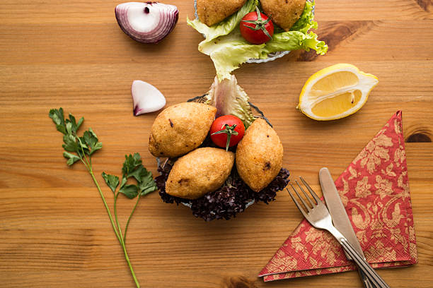 istock icli kofte / stuffed meatball falafel. 585052868