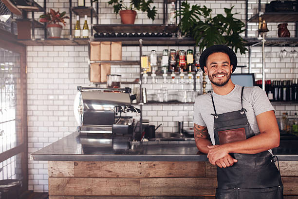 istock Local coffee shop owner 585054970