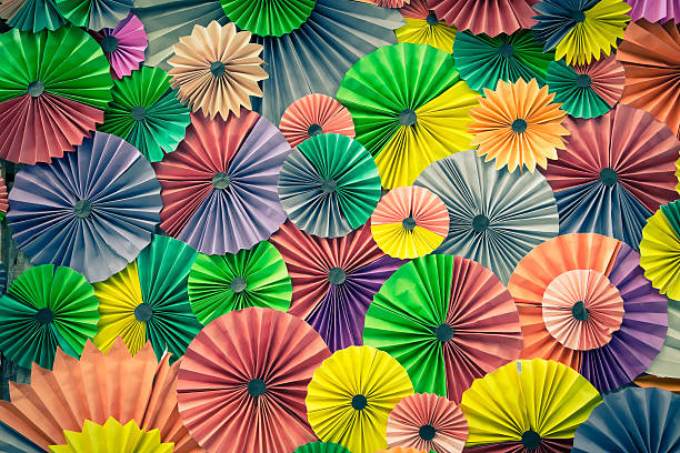 istock Abstract wallpaper rainbow colorless paper background 585055132