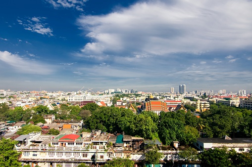 Bangkok City view from Lumphini Park