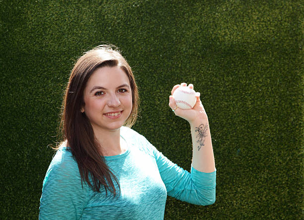野球を投げる女性 - baseball baseballs ball isolated ストックフォトと画像