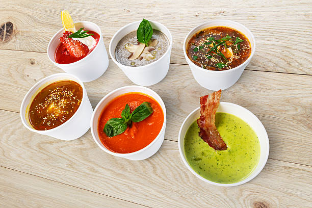 istock Variety of soups from different cuisines 585057310