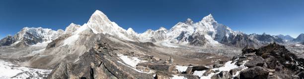 istock Panoramic view of Mount Everest, Lhotse 585058168
