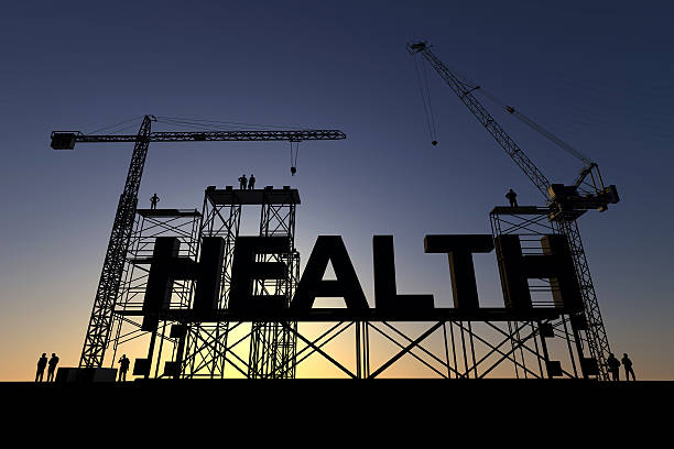 Health construction site stock photo