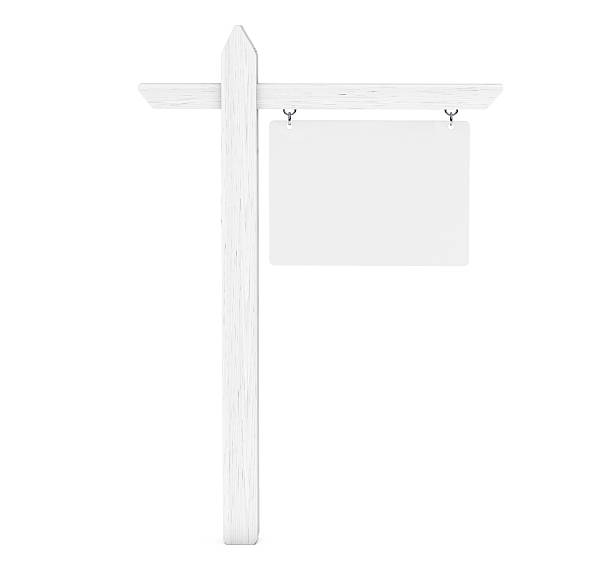 istock Real Estate House for Sale Blank Sign. 3d Rendering 585063384