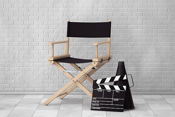 istock Director Chair, Movie Clapper and Megaphone. 3d Rendering 585063998