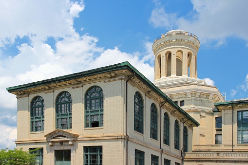 Bismarck, U SA - June 10, 2023. Facade of North Dakota State Library in Bismarck, the capital city of North Dakota, USA