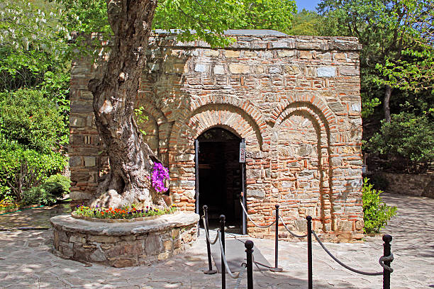 a casa da virgem maria (meryemana), turquia - ephesus - fotografias e filmes do acervo