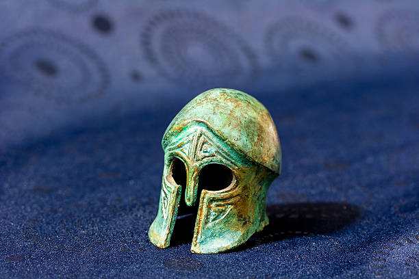istock Ancient Greek battle helmet 585066634