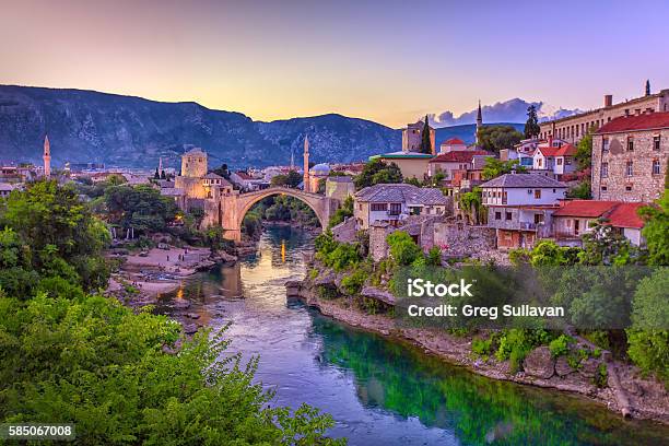Mostar Bridge Bosnia And Herzegovina Stock Photo - Download Image Now - Bosnia and Herzegovina, Sarajevo, Mostar