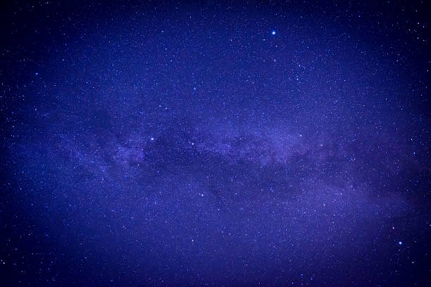 istock Blue dark night sky with many stars 585069010
