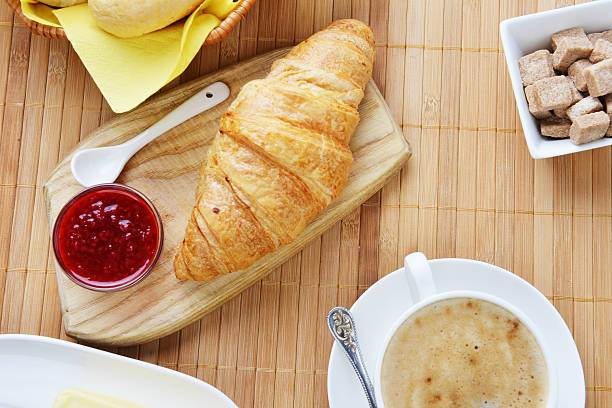istock Fresh crusty croissant 585071060
