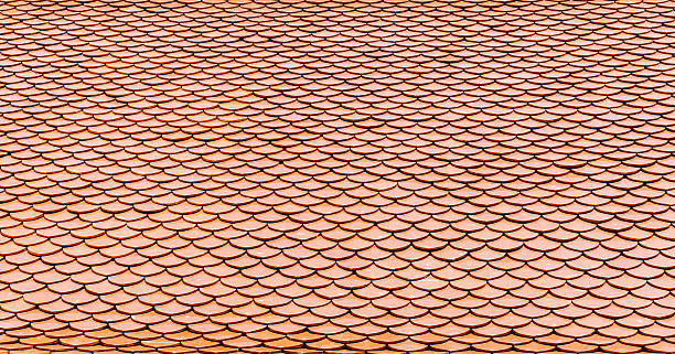 istock red tiles roof for background. 585073196