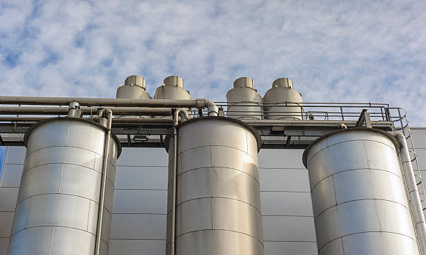 istock Chemical plant, tank 585073924
