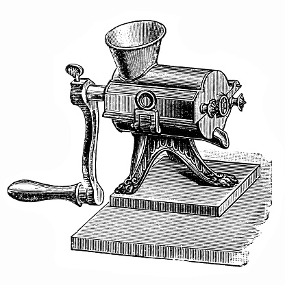Antique illustration of a juicer