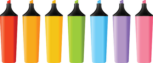 istock Set of color markers isolated on white 585075832